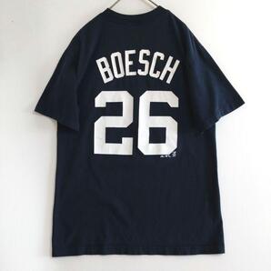 196 半袖Tシャツ M 紺 バックプリント タグ無 US古着