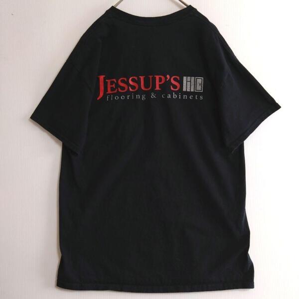245 半袖Tシャツ L 黒 バックプリント タグ無 US古着