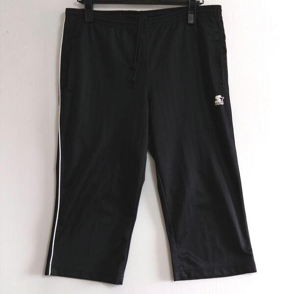 170 STARTER ハーフパンツ L 黒 白サイドライン 七分丈