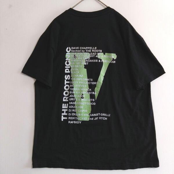 442 半袖Tシャツ M 黒 バックプリント タグ無 US古着