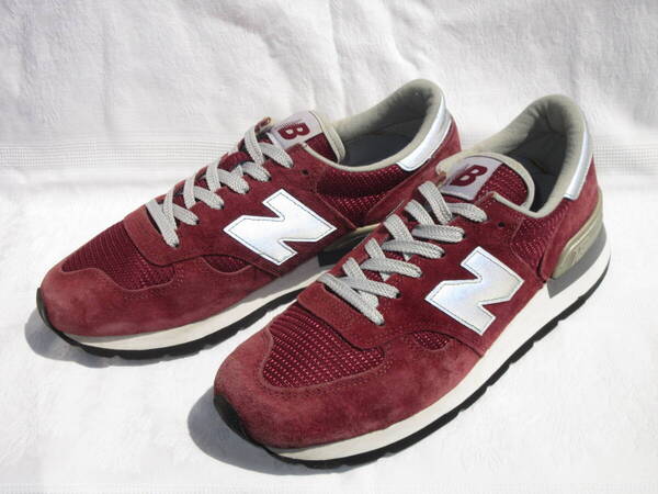 中古品 送料無調 国内正規 M990BD 廃盤 バーガンディ New Balance USA MADE US9 27cm ニューバランス 限定 NB アメリカ製 made in USA