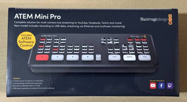 【未使用品】 Blackmagic design ATEM Mini Pro ライブプロダクションスイッチャー