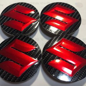 スイフトスポーツzc33sセンターキャップ4枚セット5Dカーボンメタリックレッド