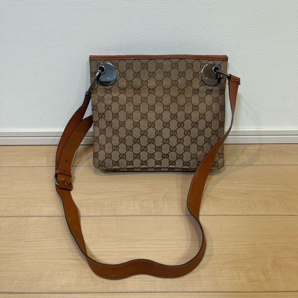グッチ ショルダーバッグ GUCCI GG柄 キャンバス レザー 120841