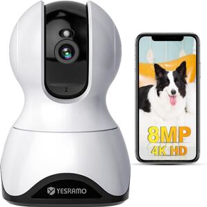ペットカメラ800万画素 2G/5GWiFi両対応 ペ4K 見守りカメラ 子
