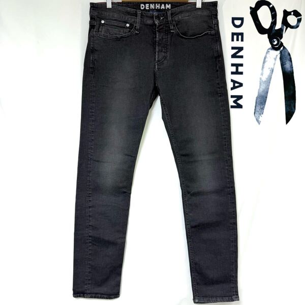 DENHAM デンハム MEN'S BIGI BOLT SKINNY FIT ボルト スキニー フィット ジーンズ デニムパンツ W32 L30 ブラック グレー