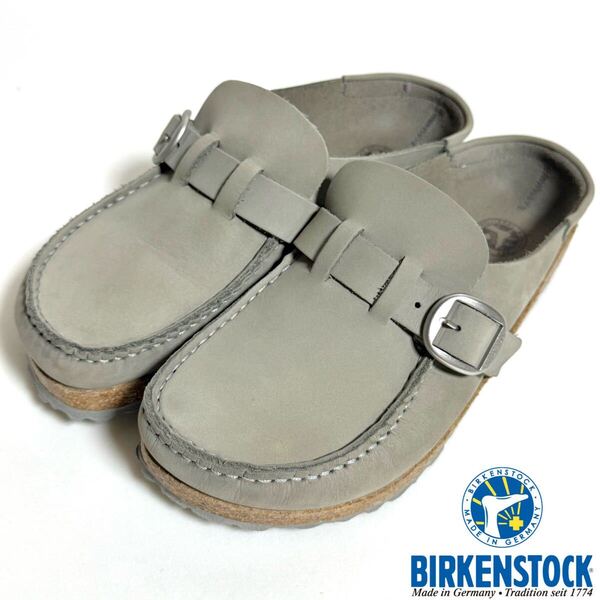 BIRKENSTOCK ビルケンシュトック Buckley バックリー ヌバックレザー 本革 サンダル スリッポン 24.5cm Dove Gray グレー