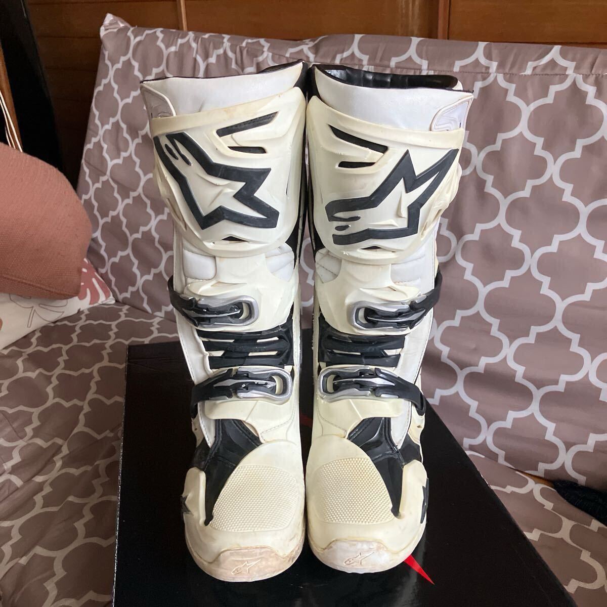 アルパインスターズ　テック10 ホワイト　中古　サイズUS8 モトクロスブーツ Yahoo!オークション -「alpinestars tech10」の落札相場・落札価格