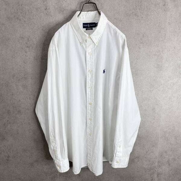 Ralph Lauren ラルフローレン Yシャツ 白シャツ BDシャツ ホワイト 白 18 34/35 2XL相当