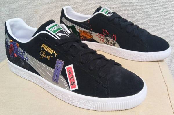 ATMOS別注 PUMA CLYDE HANAFUDA アトモス プーマ クライド 花札 28cm 394415-01 赤間紫動 新品箱つき(箱ダメージあり) 送料無料