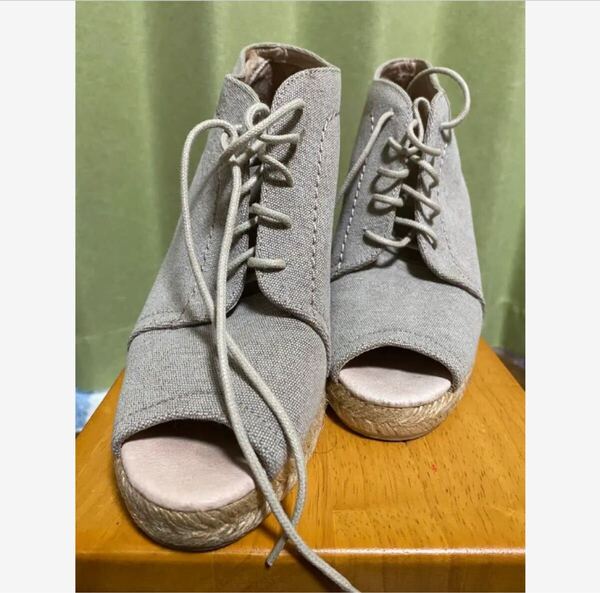 【美品】DIESEL オープントゥウェッジサンダル 37 23.5~24cm