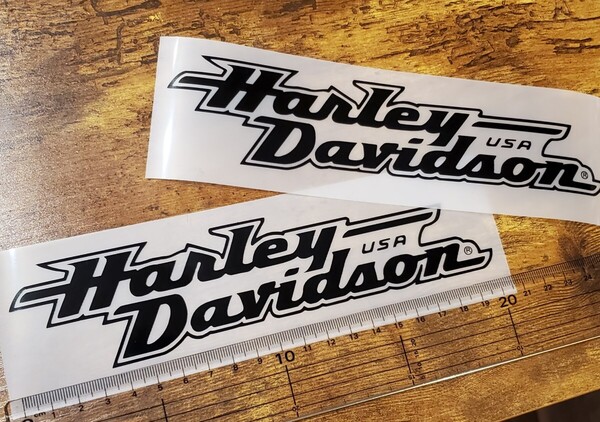 【送料無料!!】Harley-Davidson タンクステッカー デカール ハーレーダビッドソン ブラック