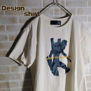 デザイン Tシャツ 半袖 白 エヴァンゲリヲン 綾波