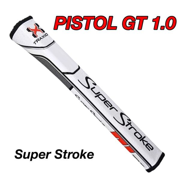 新品》スーパーストローク パターグリップ PISTOL GT 1.0 ホワイト/レッド