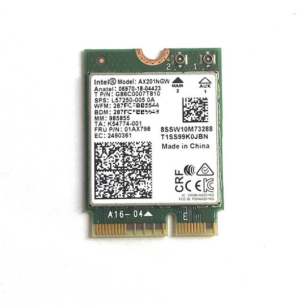 Intel Wi-Fi6 AX201 無線LANカード AX201NGW BT5.2 01AX798