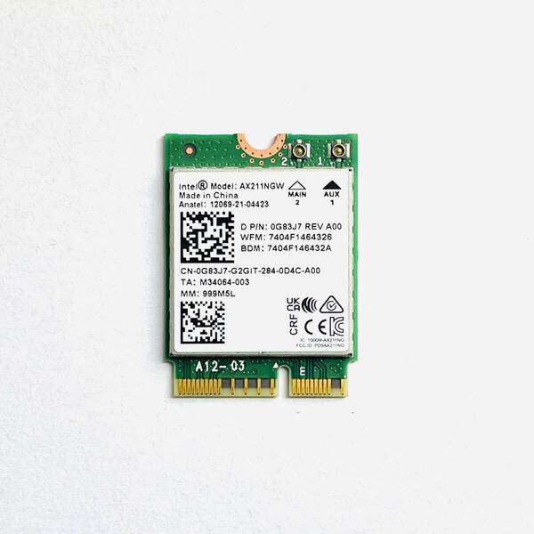 DELL部品 Intel Wi-Fi6E AX211 無線LANカード AX211NGW BT5.3 0G83J7