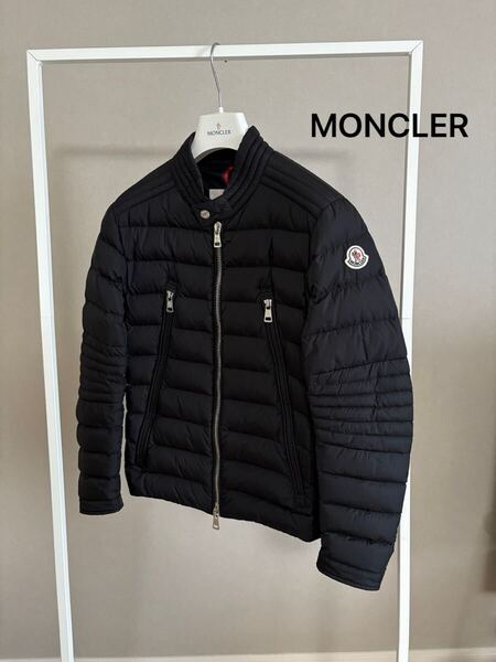 ★モンクレール★MONCLER★AMIOT★ライダースダウン★ブラック★超美品★サイズ0★正規品★