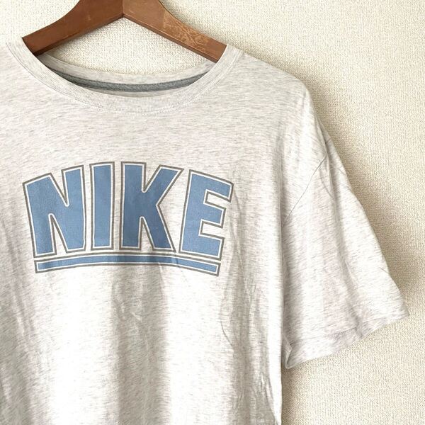 ナイキ ロゴ Tシャツ XL★ビンテージ 古着 アメカジ ヴィンテージ グレー NIKE the athletic dept ビッグロゴ ゆるダボ 半袖 スケーター