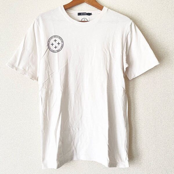 ビームス×PABLO UNIFORM DELIVERY パブロ ユニフォームデリバリー★BEAMS 半袖Tシャツ L★ホワイト ロゴ 特注 別注 コラボ 白 古着 無地