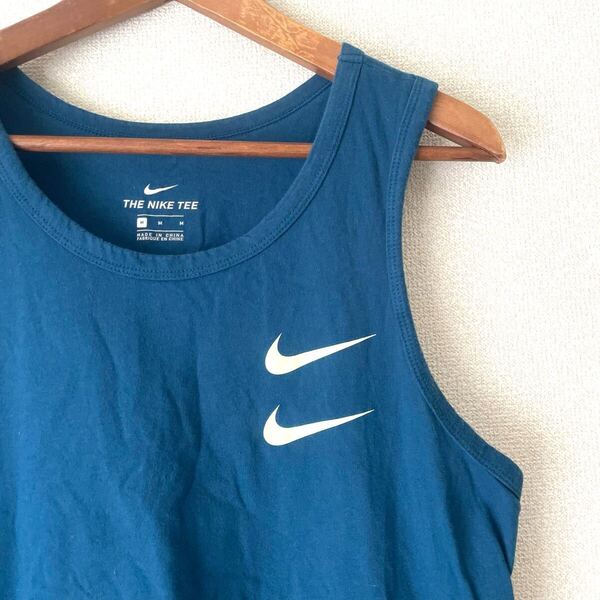 ナイキ NIKE タンクトップ スポーツウェア ノースリーブシャツ トレーニング M Tシャツ コットン 170/88 筋トレ 夏 レジャー ブルー 青