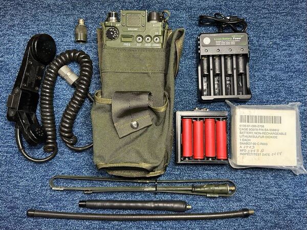 極上品 米軍用無線機 Magnavox製 AN/PRC-126 1986年製 完動品 フルセット