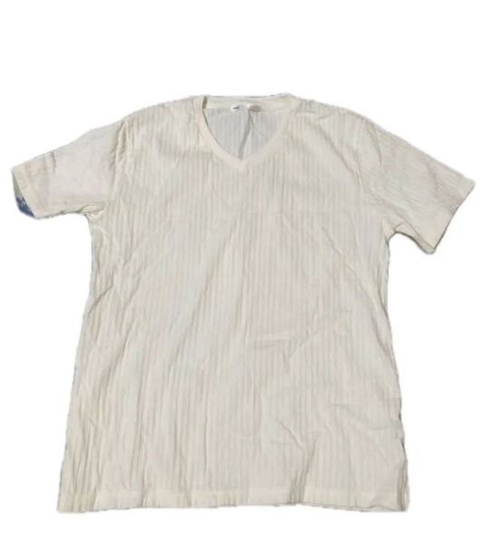 ikka カットソー 半袖Tシャツ L ホワイト
