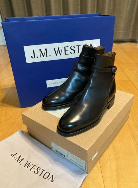 J.M.WESTON ジェイエムウエストン 722 ジョッパーブーツ ブラック サイズ6/D 美品 革靴【24.5〜25.5】