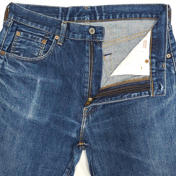 Levi'sリーバイス502XXデニムパンツ日本製ヴィンテージ復刻セルビッジ赤耳ビッグEヒゲハチノス90年代エイジング502-XXジーンズBigEフェード
