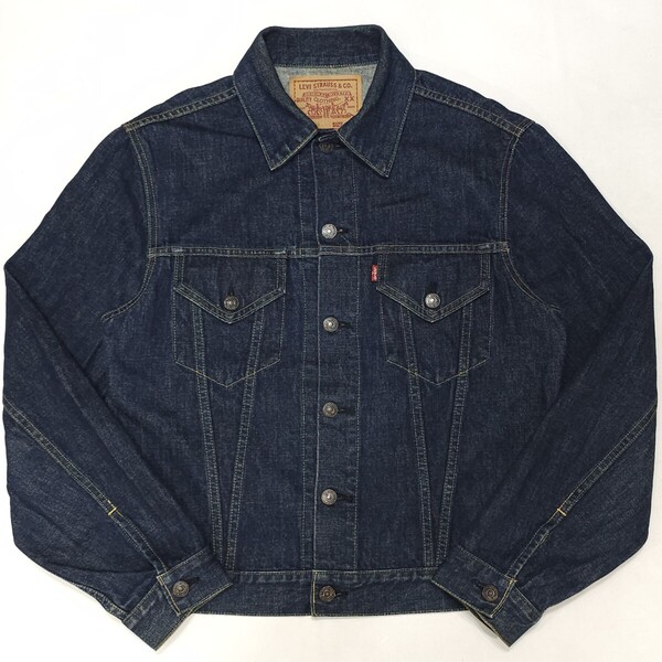 Levi'sリーバイス557デニムジャケット日本製サード3rdビッグEヴィンテージ復刻トラッカー40濃紺Gジャン71557-02ジージャン90年代BigE均等V
