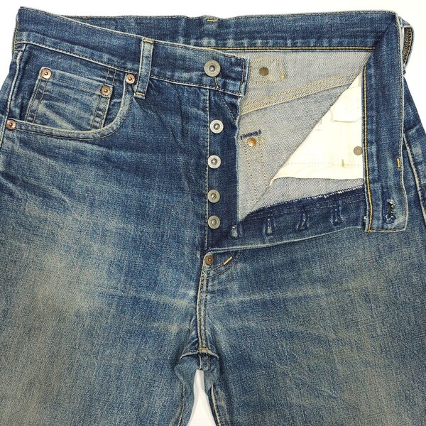 Levi'sリーバイス702XXヴィンテージ復刻デニムパンツ日本製セルビッジ赤耳ビッグEジーンズ702-XXハチノス90年代エイジングBigEフェード90s