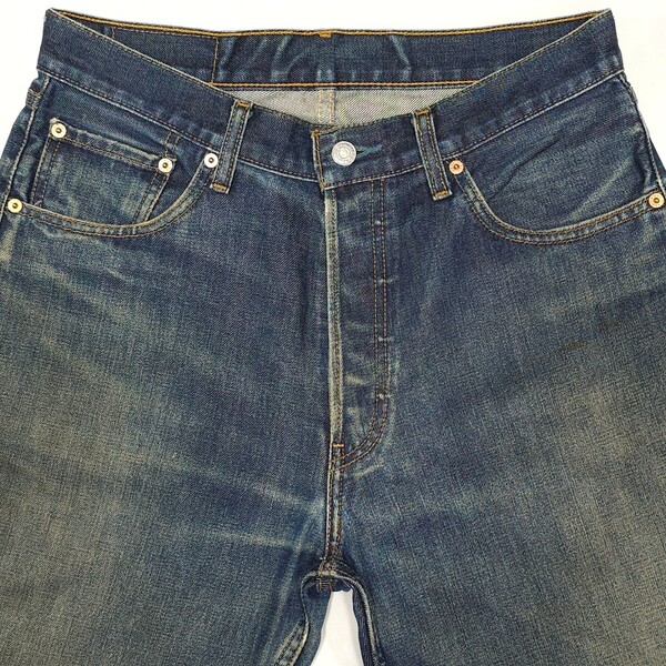 リーバイスLevi'sボタンフライ513-03ヒゲ90年代フェード90sエイジング色落ちアメカジ デニムパンツジーンズジーパン スモールeヴィンテージ