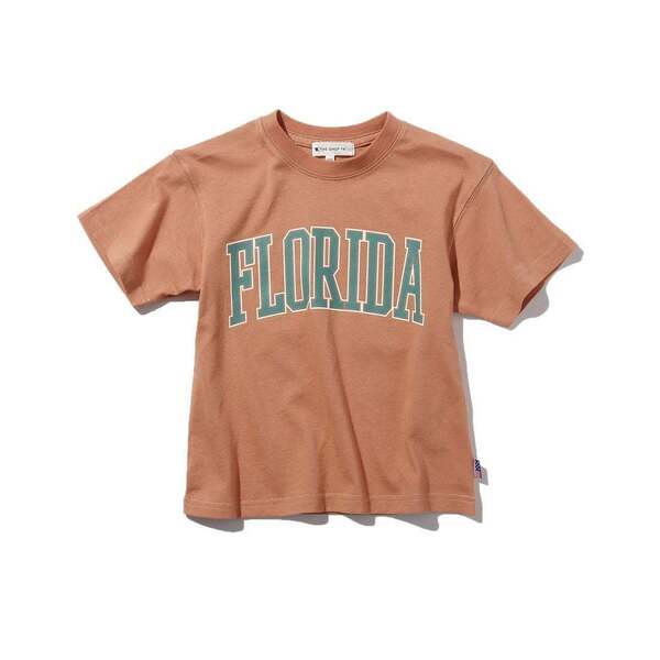 新品 THE SHOP TK(Kids) USAコットンカレッジTシャツ ライトオレンジ 12(120cm) 定価1870円