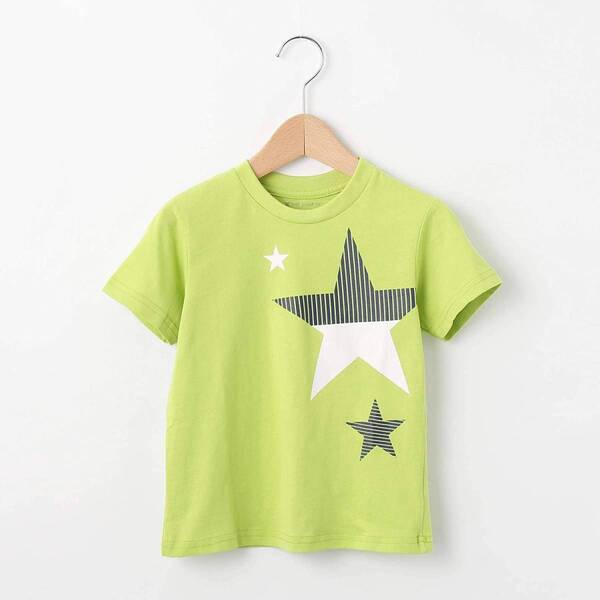 新品 THE SHOP TK(Kids) 星グラフィックTシャツ イエローグリーン 150cm 定価1089円