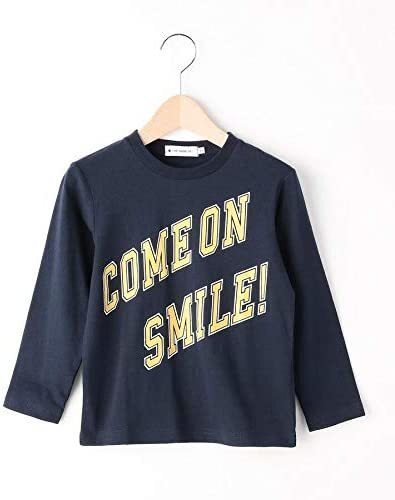 新品 THE SHOP TK(Kids) COME ON SMILE ロゴロングTシャツ ブルー系 14(140cm) 定価1089円