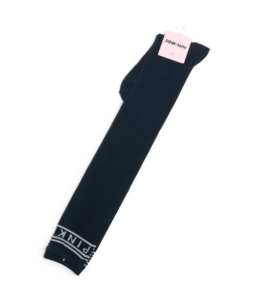 新品 PINK-latte ラインロゴニーハイソックス ネイビー 22~24cm 定価770円