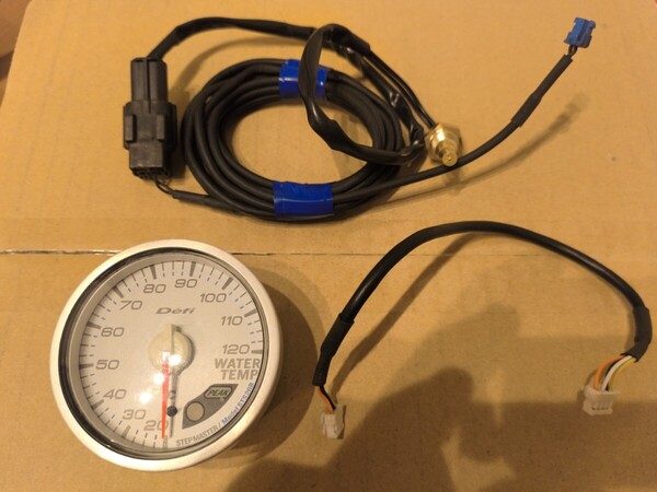 Defi デフィ 旧リンクメーター 水温計 60φ センサーセット 白/緑イルミ link-meter 廃版品 日本精機 WATERTEMP