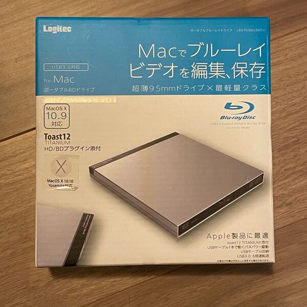ポータブルブルーレイドライブ Logitec ロジテック 外付け Mac LBD PUB6U3MSV 送料無料