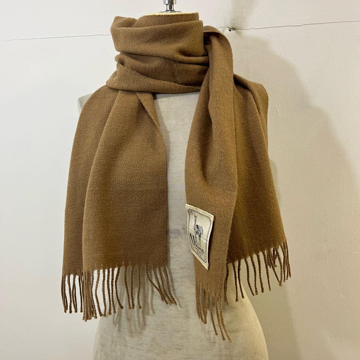 Vicuna Cashimere ビキューナ カシミヤ マフラー ネイビー