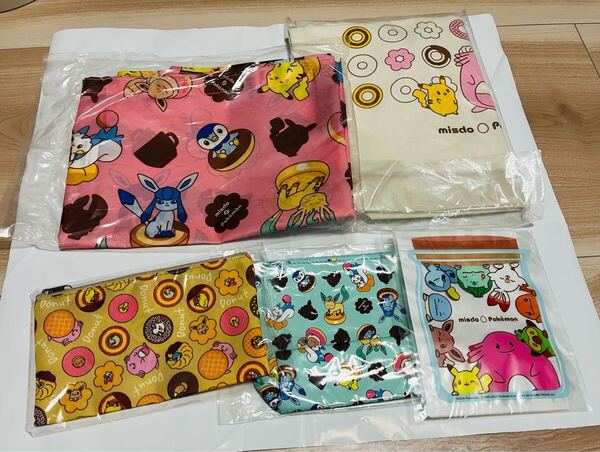 ポケモン ミスタードーナツ 福袋 エコバッグ ポーチ5点セット