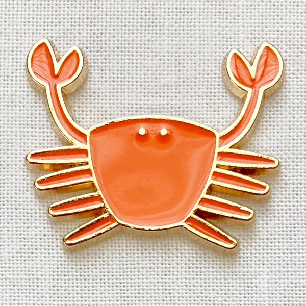 カニさん 蟹 チョキ 雑貨 かわいい◆ピンバッジ ピンズ バッチ ブローチ◆生き物 海 川 夏 蟹座 星占い