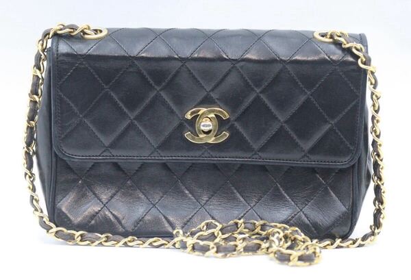 シャネル/CHANEL/マトラッセ20/ミニマトラッセ/ラムスキン/ターンロック/チェーンショルダーバッグ/ブラック/ヴィンテージ