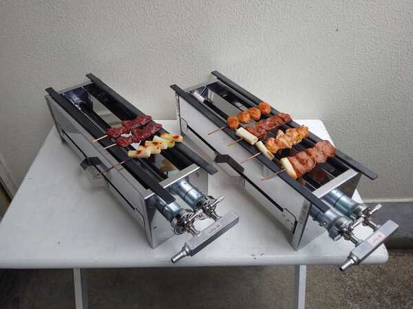 ★3日以内に発送します★2台セット やきとり焼器台 串焼き 持ち帰り 焼き鳥丼販売 テイクアウト 出前弁当 客寄せタレの匂い キッチンカー