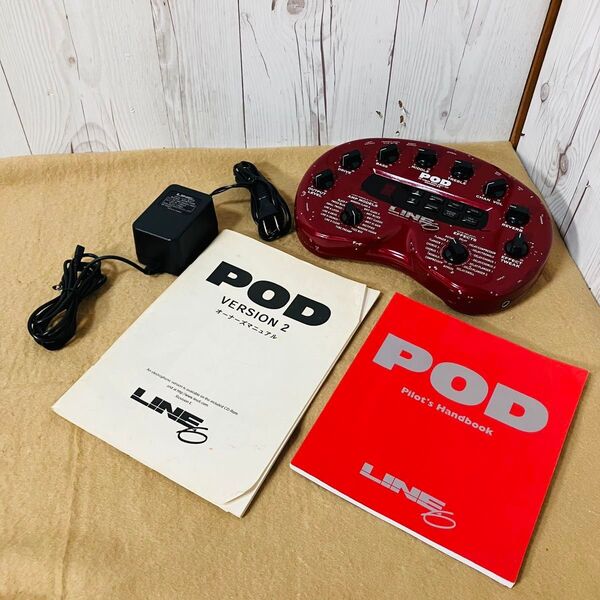 LINE6 アンプシミュレーター POD Version2 ライン6 Ver.2 マルチエフェクター ACアダプター 説明書付き 送料無料 状態良好