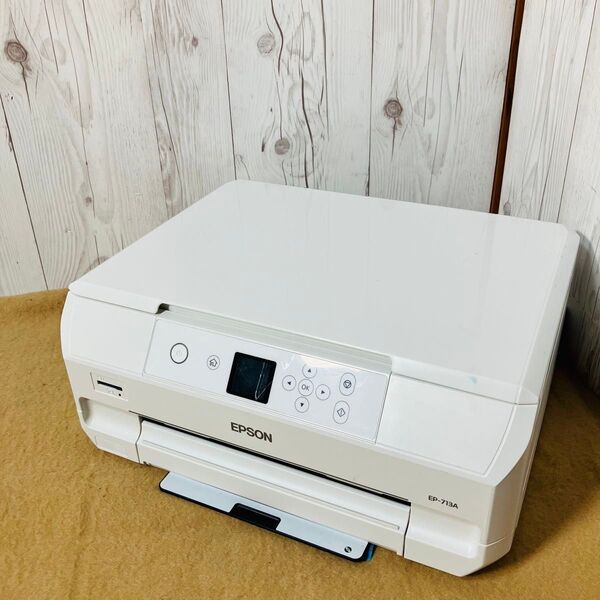 EPSON インクジェットプリンター EP-713A エプソン カラリオ ホワイト 複合機 ノズルチェック済み 送料無料