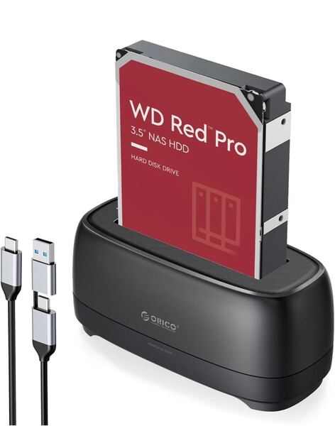 ORICO HDDスタンド 20TB USB 3.0 ハードディスクケース 2.5/3.5インチ HDD SSD対応 5Gbps高速伝送 サポートUASP&TRIM 2 in-1 DD18C3