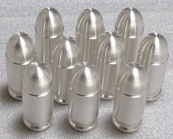 アメリカ .45ACP弾 純銀 レプリカ オリジナル箱付き 10個セット