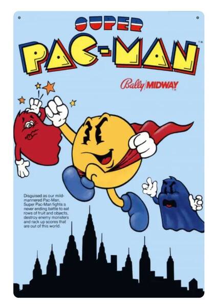 大型60cm / アメリカ看板シリーズ / USAパックマン お洒落 / 新品看板 / 送料無料・匿名配送