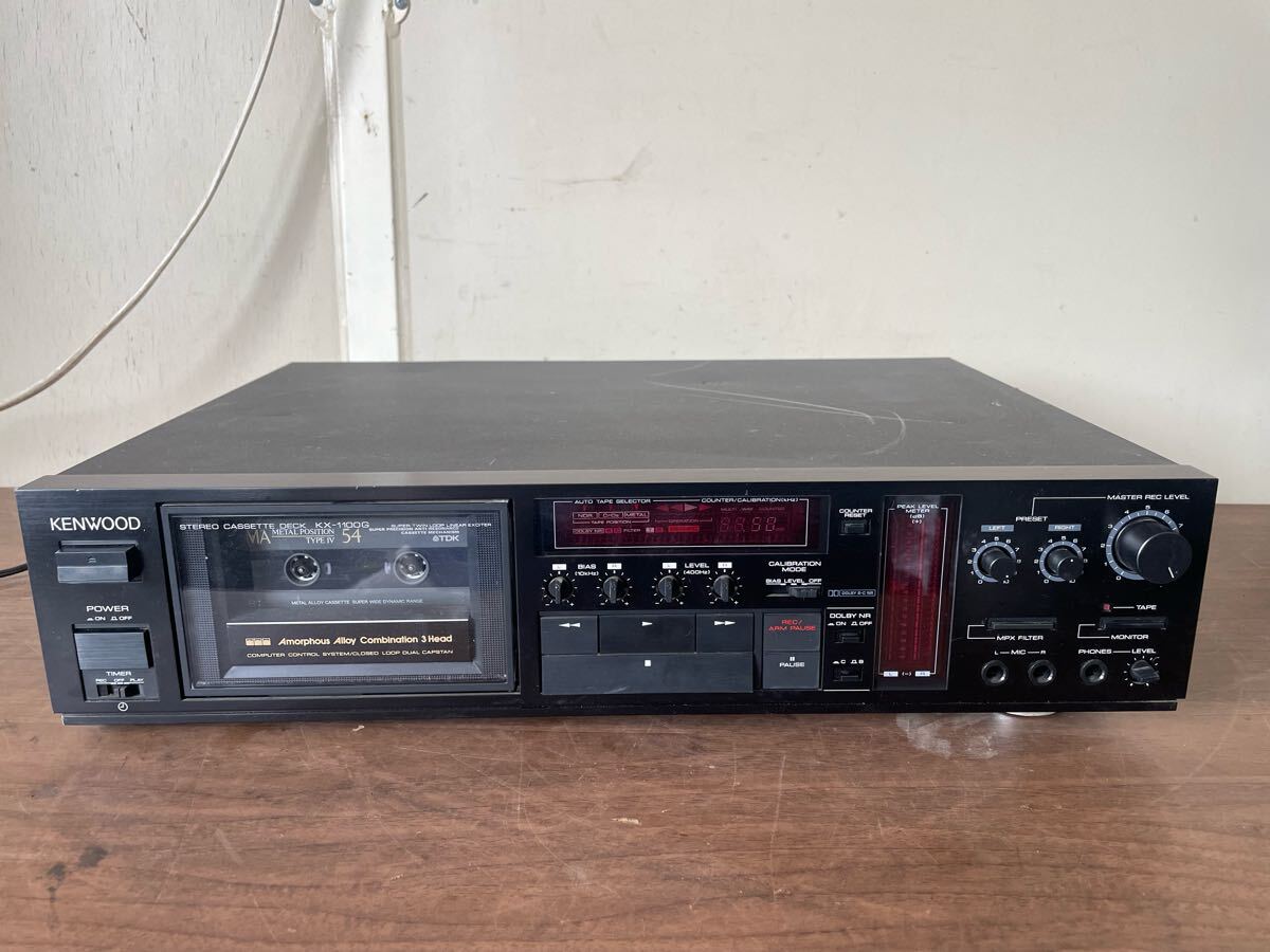 送料込み⭐︎KENWOOD【カセットデッキ KX-1100HX】動作確認済み