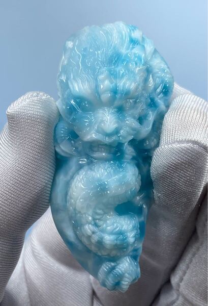 【とても綺麗】ラリマー 龍 約46.2g 彫り物 0624