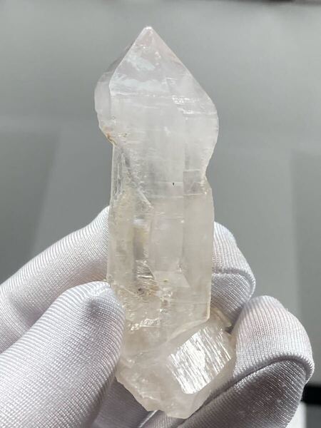 【激レア】ネパール ガネッシュヒマール産 かなりほんのり アメジスト セプター クオーツ 約33g 0603